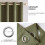 Cortinas blackout de linho verde-oliva 52x84 polegadas (2 painéis) 4