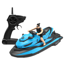 Vysokorýchlostná RC hračka s motorovým člnom 2,4 GHz s dvoma vrtuľami, dosah diaľkového ovládania – kompatibilná s Jet Ski