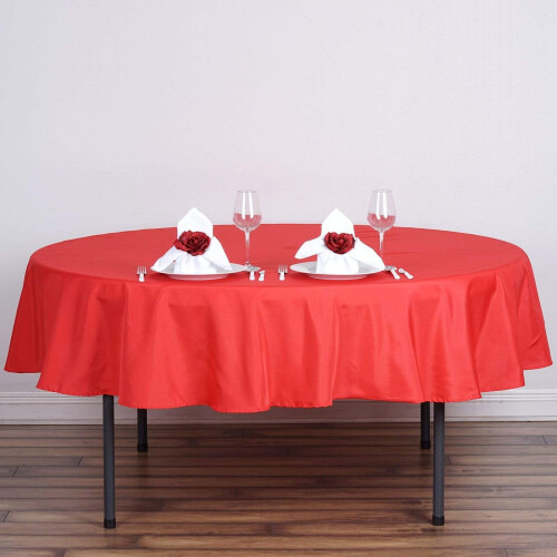 Polyester Round Tablecloth 90 in 2