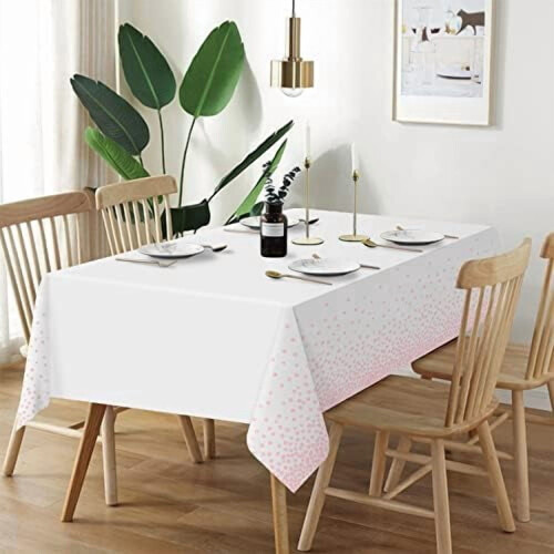 Ljusrosa plastduk 137 x 283 cm 6-pack 1