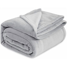 GentleSoft Fleece Blankets King Size Light Grey - Bed Blanket Soft Lightweight Plush Cozy Fuzzy Luxury Microfiber, 108x90 inches