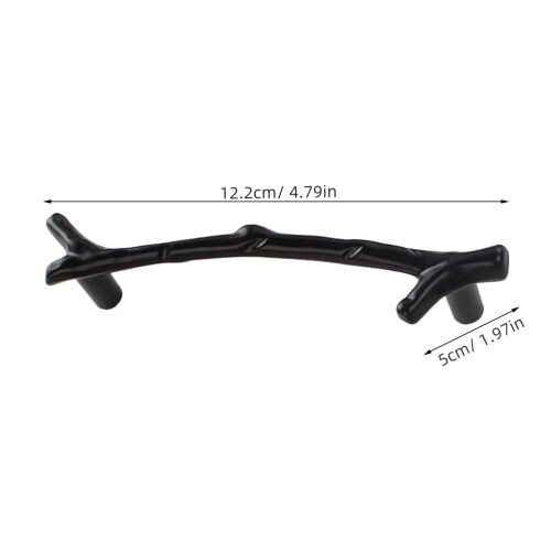 2Pcs Cabinet Decor Dresser Handles Tree Branch Smooth Edge Knobs 1