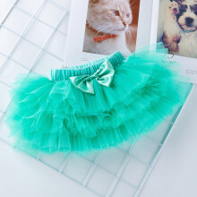 Mini spódniczka tutu dla małych dziewczynek, śliczna tęczowa siateczka z kokardą, księżniczka, wielokolorowa, zielona