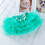 Mini saia tutu para meninas, com laço de tule arco-íris, estilo princesa, multicolorida, verde. 1