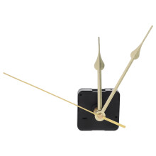 Motor de relógio de parede em plástico dourado, 1 conjunto, silencioso.