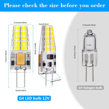 Ampoules LED G4 JINYUN (lot de 6), 12 V AC/DC, 2,5 W (équivalent 30 W), 6 000 K, 300 lm, faisceau à 360, compatibles avec les lustres, les