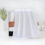Lot de 4 serviettes à mains rayées, 100 % coton blanc 2