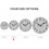 10 Inch Silent Wooden Wall Clock – Rustic Grey MDF 2