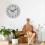 10 Inch Silent Wooden Wall Clock – Rustic Grey MDF 4