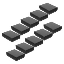 50Pcs Stylish Black Pocket Watch Storage Box with Protective Cardboard