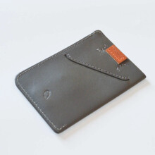 New Bellroy Leather Card Sleeve Wallet SLate Grey Brown minimalist slimmest