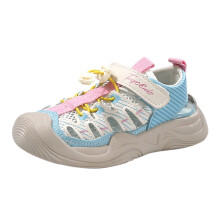 Ediodpoh Girls' Light Blue Sandals, Closed Toe, Comfortable for Outdoor Use, Ages 3–13, Summer & Beach, Size 11