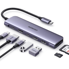 Revodok 7-i-1 USB-C-hubb med 4K HDMI och 100W PD