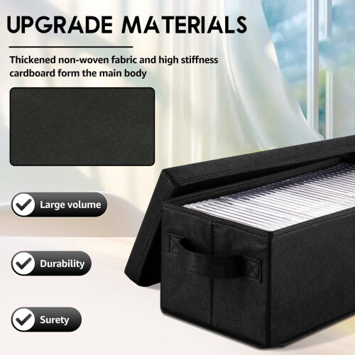2/3/4Pcs DVD Storage Box – Nonwoven CD Organizer with Lid, Dustproof & Foldable, Compatible with DVD/CD Discs 2