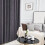Grey Blackout Curtains with Silver Foil Wave Dots, 38x54 4