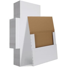 12.8x12.8x1 Vinyl Record Shipping Boxes Set of 25, White Corrugated Cardboard Mailer Box for Mailing, Packaging, Moving Storage