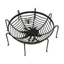 Halloween Spider Web 12.56'' Black Candy Ceramic Serving Bowl, for treats, chocolates, cookiess,1PC