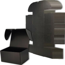 Lot de 20 petites boîtes d'expédition 11 x 6 x 6 pouces - Boîtes d'expédition en carton ondulé noir pour l'emballage et l'expédition de