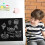 2Pièces Déco Noir Adhésif PVC Pour Bureau École Maison 3