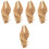 5Pièces Extensions Bouclés Longues Pince Claw Khaki 6