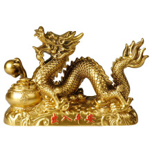 Ornement Dragon Résine Décor Console Feng Shui