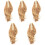 5Pièces Extensions Bouclés Longues Pince Claw Khaki 5