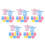 50Pièces Poncho Jetable Transparent Coloré Et 6