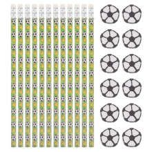 96 Pièces Crayons De Football Avec Gommes En Forme De Ballon