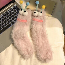 Crazy Fuzzy Silly Socks for Girls,Boys,Novelty Funny Big Eyes Socks,Cute Soft Fluffy Slipper Sock Gift for Christmas (3 pairs)