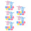 50Pièces Poncho Jetable Transparent Coloré Et 5