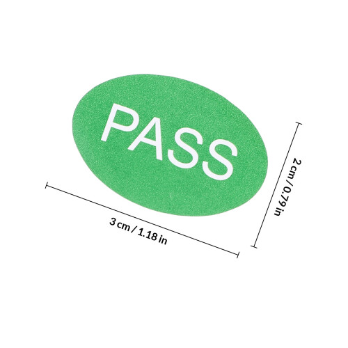 2000Pièces Stickers Qc Passed Vérification Adhésifs Couché Vert 1