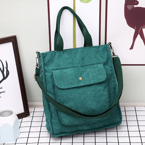 Τσάντα Tote YOUSNH από κοτλέ, γυναικεία τσάντα ώμου, casual, τσάντα με λαβή στο πάνω μέρος, 1