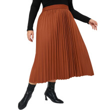 Dámské plisované sukně pro větší velikosti, ležérní šifonové, s elastickým pasem, boho sukně, midi sukně pro větší velikosti