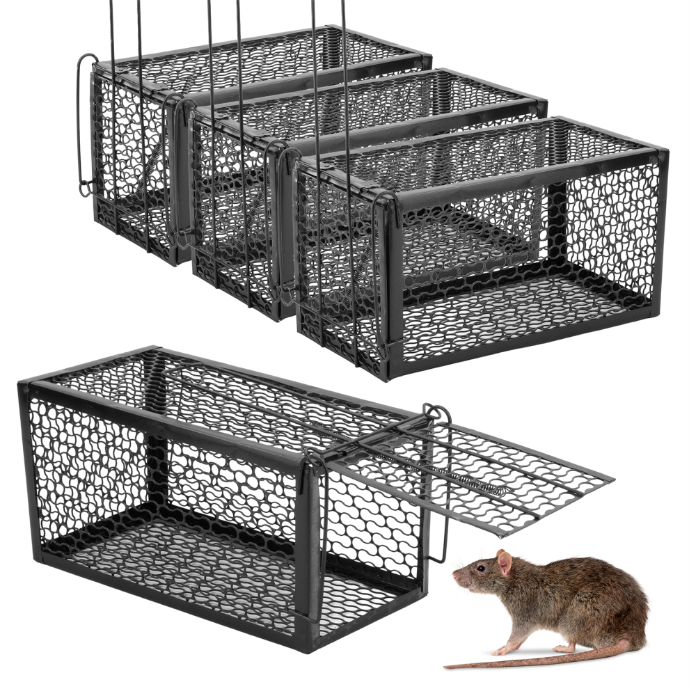 Kct Pack Of 4 Humane Rat Trap No Kill Bait Rodent Mouse Mice Catcher