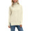 Damen-Rollkragenpullover, Strickpullover, Herbst/Winter, Langarm-Tunika, weich, klassisch, lässig, Beige 1