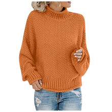 Hässliche Weihnachtspullover für Damen, Herbst- und Winterstrickwaren, dicker Rollkragenpullover für Damen