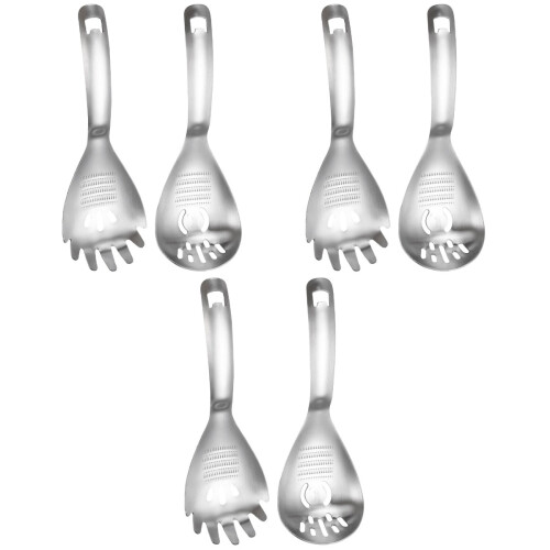 6Pcs Stainless Steel Garlic Press Crusher for Kitchen Silver 2