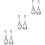 6Pcs Stainless Steel Garlic Press Crusher for Kitchen Silver 5