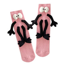 Artikel für Zuhause: Socken mit Händchen haltendem Pärchenmotiv, lustige Socken mit Puppenpaarmotiv, lustige Socken für Damen und Herren