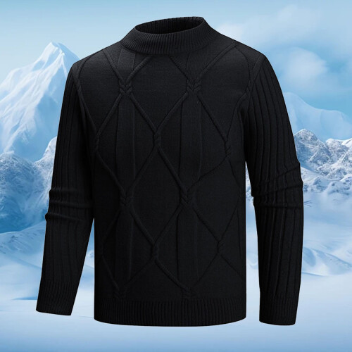 Pulls de Noël moches pour hommes, pull à col roulé mi-long, pull tricoté tendance et décontracté 1