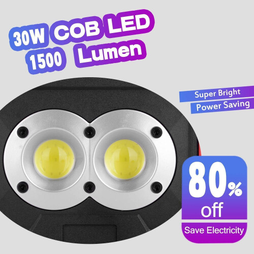 επαναφορτιζόμενες προβολείς LED 30W, αδιάβροχες, συμβατές με φόρτιση USB για 2