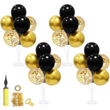 Svart och guldfärgad ballongställset, 4 delar