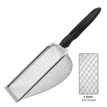 Stainless Steel Pet Cleaning Tools Feces Shovel Net Cat Litter Shovel Reptiles Lizard Sand Shovel Mesh Screen Fecal Spoon