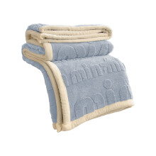 Solid-Color Flannel Blanket with White Trim, Soft Double-Sided Fleece Throw for Sofa, Bed, Couch – All-Season