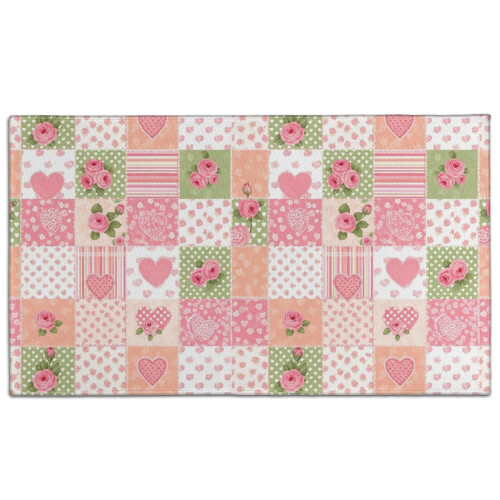 Πλενόμενο χαλάκι εσωτερικής πόρτας με floral print, αντιολισθητικό