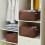 Bac de rangement rectangulaire en tissu 20L 4