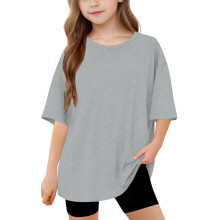 Camisetas estampadas para niña, camisetas de manga corta con cuello redondo, tops casuales de verano, ropa linda