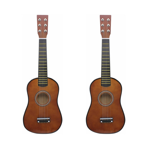 Conjunto de 2 Violões Acústicos Folk de 23 Polegadas, Instrumento Musical, Violão Pequeno para Iniciantes