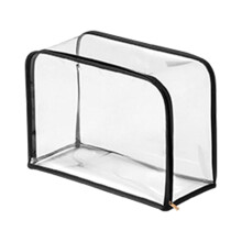Boîte de rangement transparente pour sac à main, sac de rangement suspendu, fermeture éclair, grande capacité (24,5 x 8,5 x 19,5 cm) F