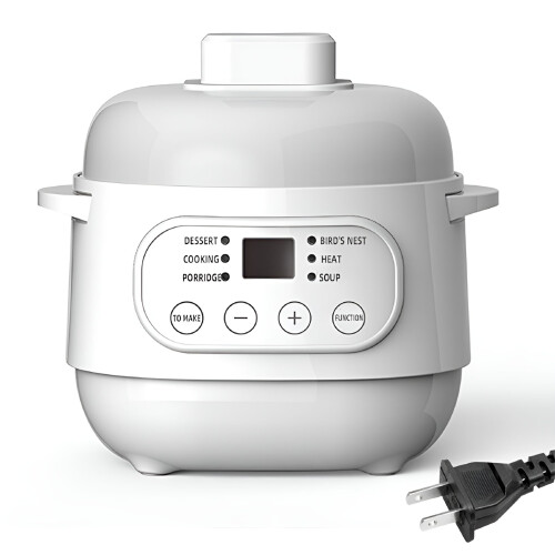 Αργή κουζίνα HIBIBUD 1-3Quart Θερμαντήρας 200W με κεραμική κατσαρόλα 1Quart 24H 1